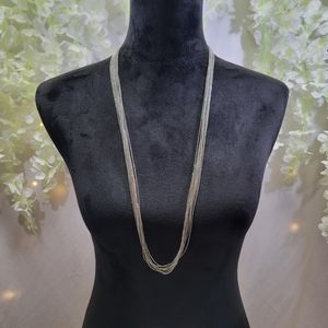 Silver ball-chain necklace